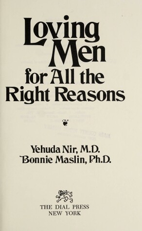 Book cover for Loving Men for All the Right Reasons