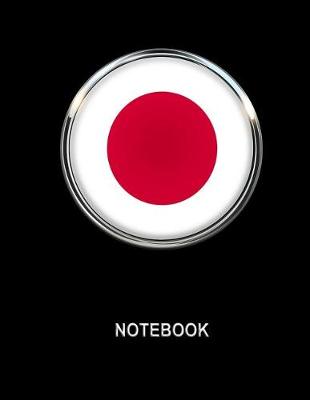 Book cover for Notebook. Japan Flag Cover. Composition Notebook. College Ruled. 8.5 x 11. 120 Pages.