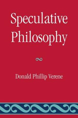 Cover of Speculative Philosophy