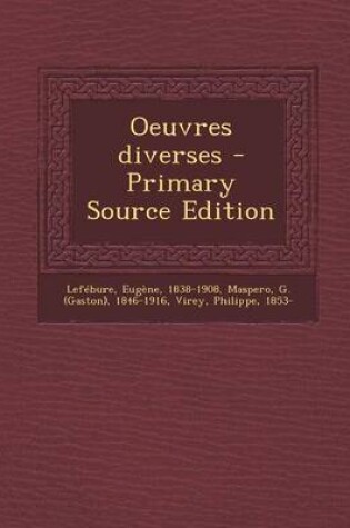 Cover of Oeuvres diverses - Primary Source Edition
