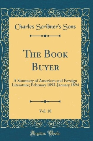 Cover of The Book Buyer, Vol. 10