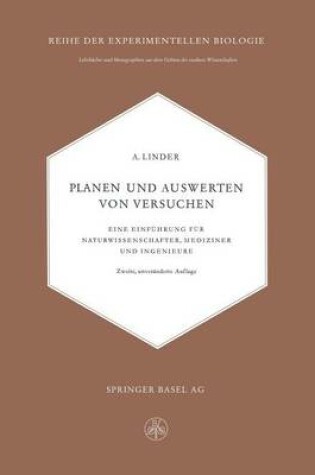 Cover of Planen Und Auswerten Von Versuchen