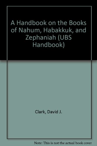 Book cover for A Handbook on the Books of Nahum, Habakkuk, and Zephaniah