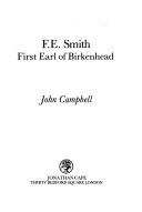 Book cover for F.E.Smith, First Earl of Birkenhead