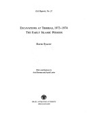 Cover of Excavations at Tiberias 1973-74