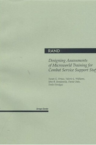 Cover of Designing Assessments of Microworld Training for Combat Service Support Staff