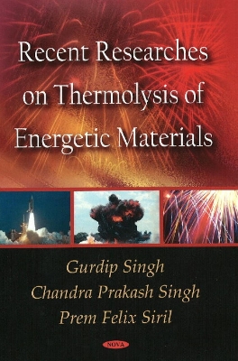 Book cover for Recent Researches on Thermolysis of Energetic Materials