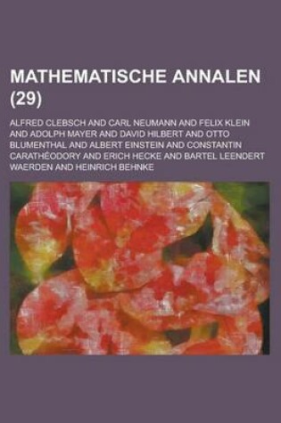 Cover of Mathematische Annalen (29 )