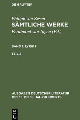 Cover of Samtliche Werke. Bd 1