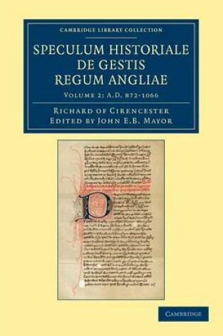 Cover of Ricardi de Cirencestria speculum historiale de gestis regum Angliae