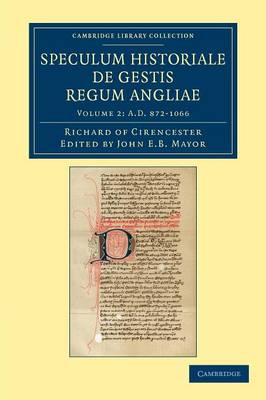 Cover of Ricardi de Cirencestria speculum historiale de gestis regum Angliae