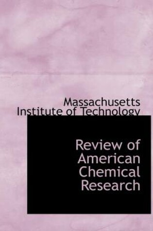 Cover of Review of American Chemical Research