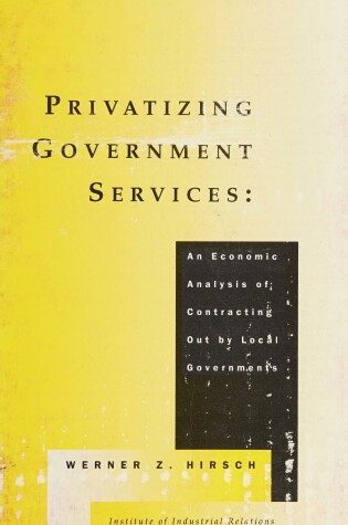 Cover of Privatizing Government Services