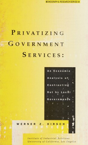 Book cover for Privatizing Government Services