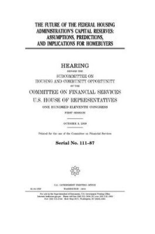 Cover of The future of the Federal Housing Administration's capital reserves