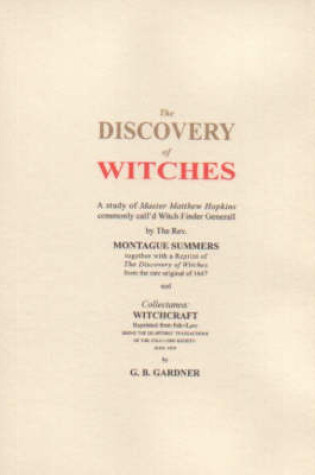 Cover of Discovery of Witches