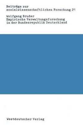 Book cover for Empirische Verwaltungsforschung in Der Bundesrepublik Deutschland