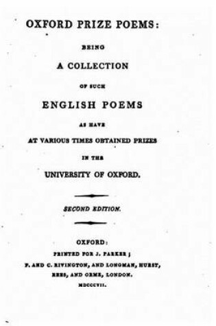 Cover of Oxford Prize Poems, Being a Collection of Such English Poems