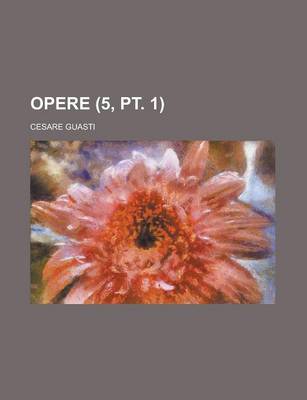 Book cover for Opere (5, PT. 1)