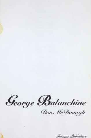 Cover of George Balanchine