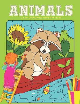 Book cover for Animals Color by Number Book for Kids