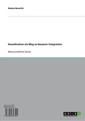 Book cover for Koordination ALS Weg Zu Besserer Integration