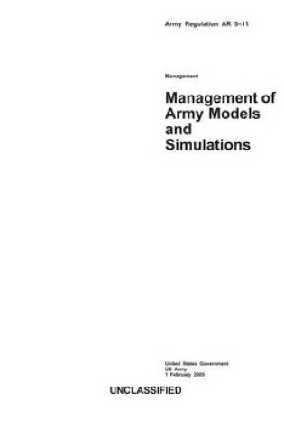 Cover of Army Regulation AR 5-11 Management of Army Models and Simulations
