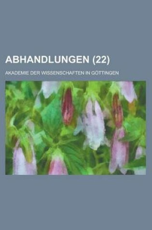 Cover of Abhandlungen (22 )