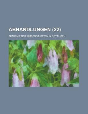 Book cover for Abhandlungen (22 )