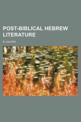 Cover of Post-Biblical Hebrew Literature