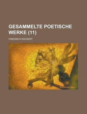 Book cover for Gesammelte Poetische Werke (11 )