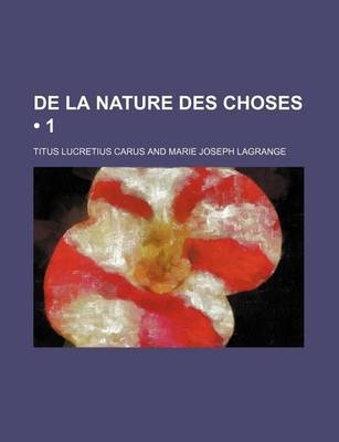 Book cover for de La Nature Des Choses (1)