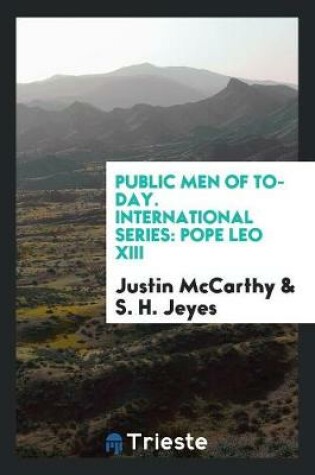 Cover of Public Men of To-Day. International Series