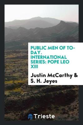 Book cover for Public Men of To-Day. International Series
