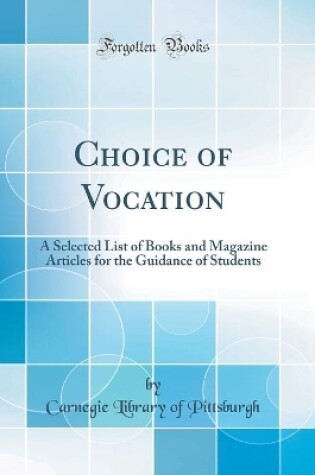 Cover of Choice of Vocation