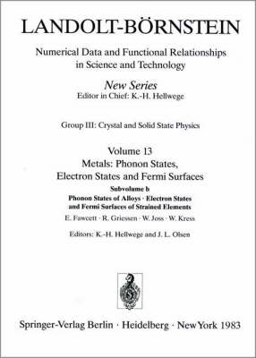 Book cover for Phonon States of Alloys. Electron States, and Fermi Surfaces of Strained Elements / Phononenzustände von Legierungen. Elektronenzustände und Fermiflächen von verformten Elementen