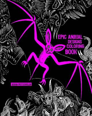 Book cover for Epic Animal Designs Adult Coloring Book