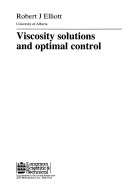 Book cover for Elliott: *Viscosity* Solutions & Optimal