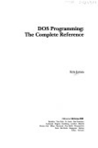 Cover of DOS Programming