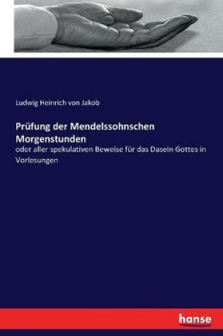 Cover of Prufung der Mendelssohnschen Morgenstunden