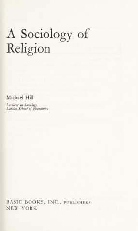 Book cover for Sociology of Religion