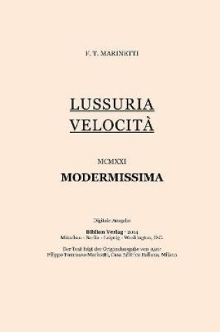 Cover of Lussuria, Velocita