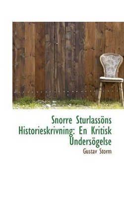 Book cover for Snorre Sturlassons Historieskrivning
