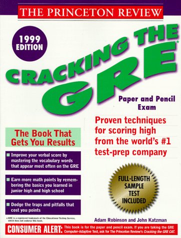 Book cover for Cracking the Gre '99