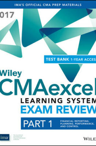 Cover of Wiley CMAexcel Learning System Exam Review 2017