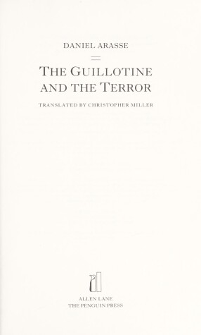 Book cover for The Guillotine and the Terror