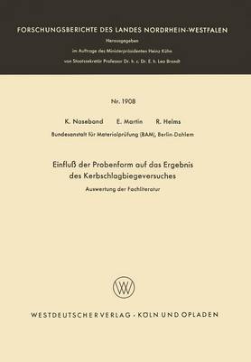 Cover of Einfluss Der Probenform Auf Das Ergebnis Des Kerbschlagbiegeversuches