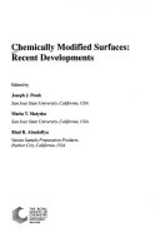 Cover of Chemically Modified Surfaces