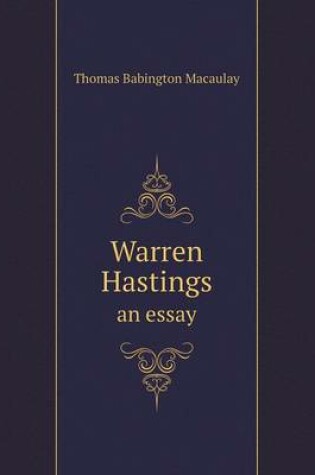 Cover of Warren Hastings an essay