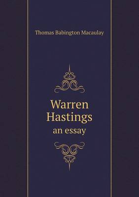 Book cover for Warren Hastings an essay